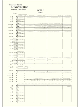 L'Inondation - Score - Francesco Filidei - Partition - Grand format